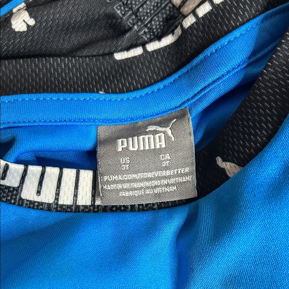 Puma Kids' Blue and Black Logo T-Shirt and Shorts Set - Picture 2 of 4